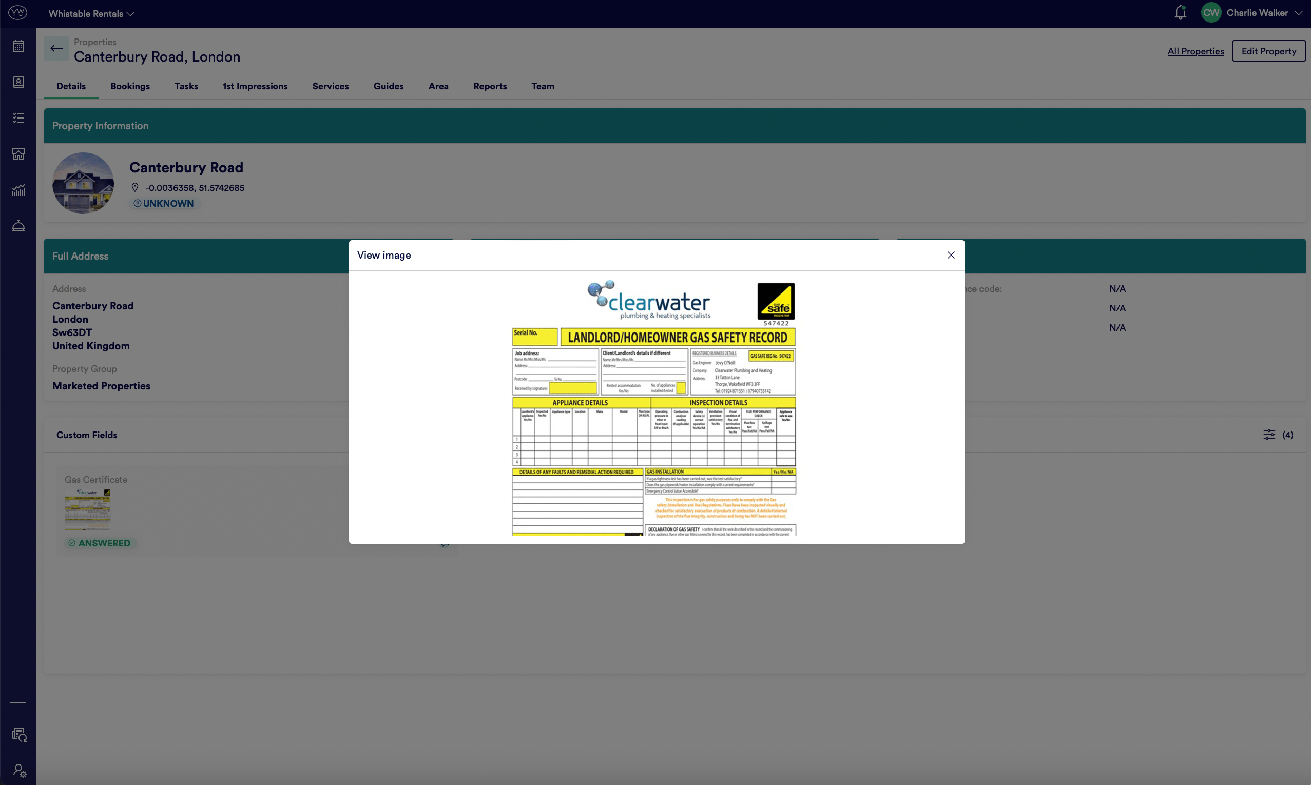 Holiday Rental Registation - Certificate